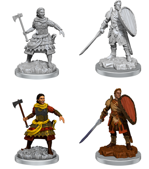 D&D Nolzur's Marvelous Miniatures: W21 Human Fighters Unpainted Miniatures WizKids