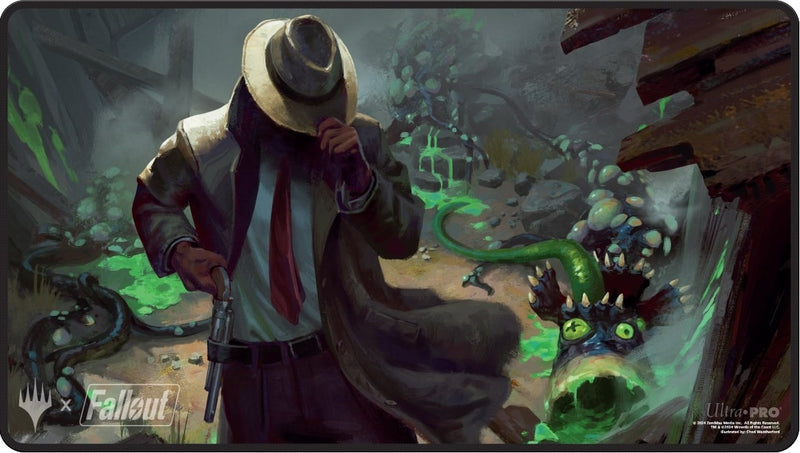 Ultra Pro: Black Stitched Playmat - "Mysterious Stranger" MTG Fallout Playmats Ultra Pro