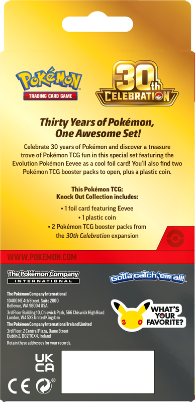 Pokémon 30th Celebration - Knock Out Collection (Limit 1) Pokemon Sealed Pokémon