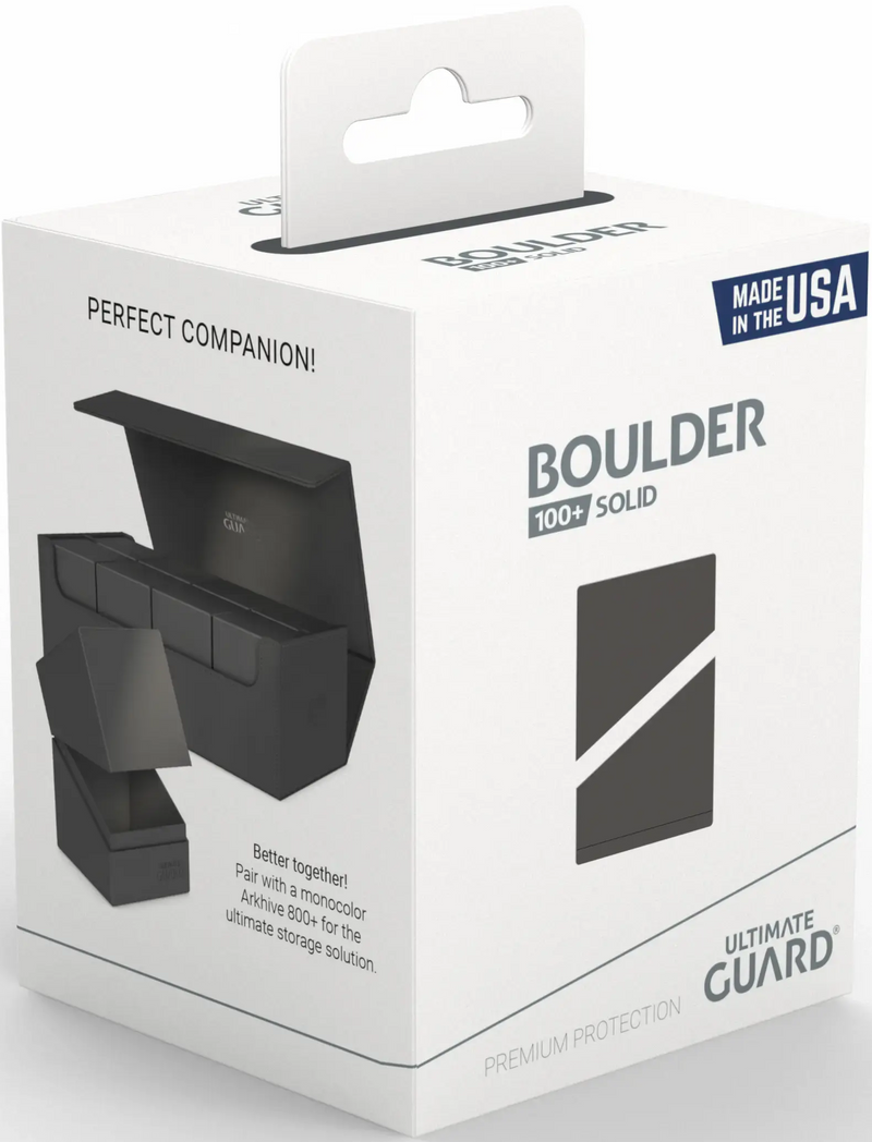 Ultimate Guard: Boulder 100+ - Solid Grey Deck Boxes & Storage Ultimate Guard