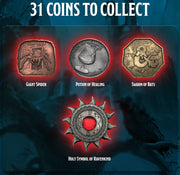 Sirius Dice: D&D Castle Ravenloft - Mystery Bag 7-Die RPG Set w/Coin & Dice Bag Dice & Gaming Accessories Sirius Dice
