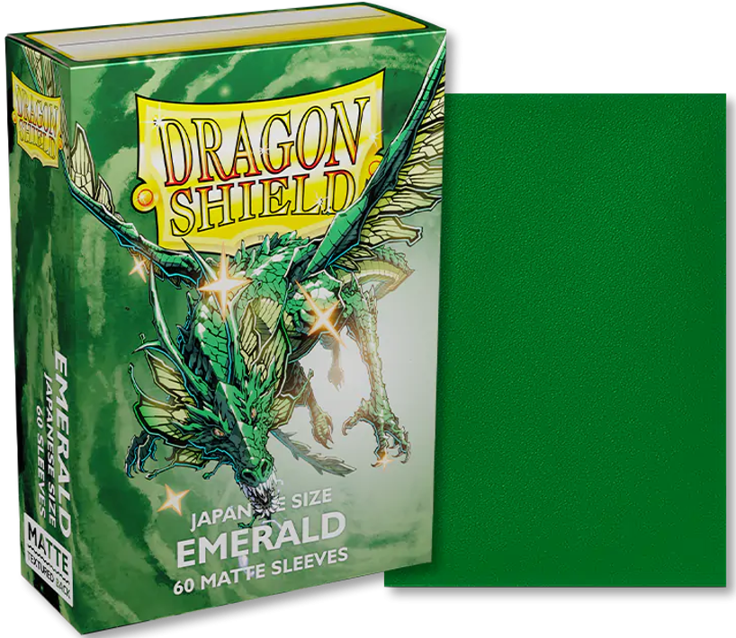 Dragon Shield: Japanese Size Sleeves - Matte Emerald 60Ct Card Sleeves Dragon Shield