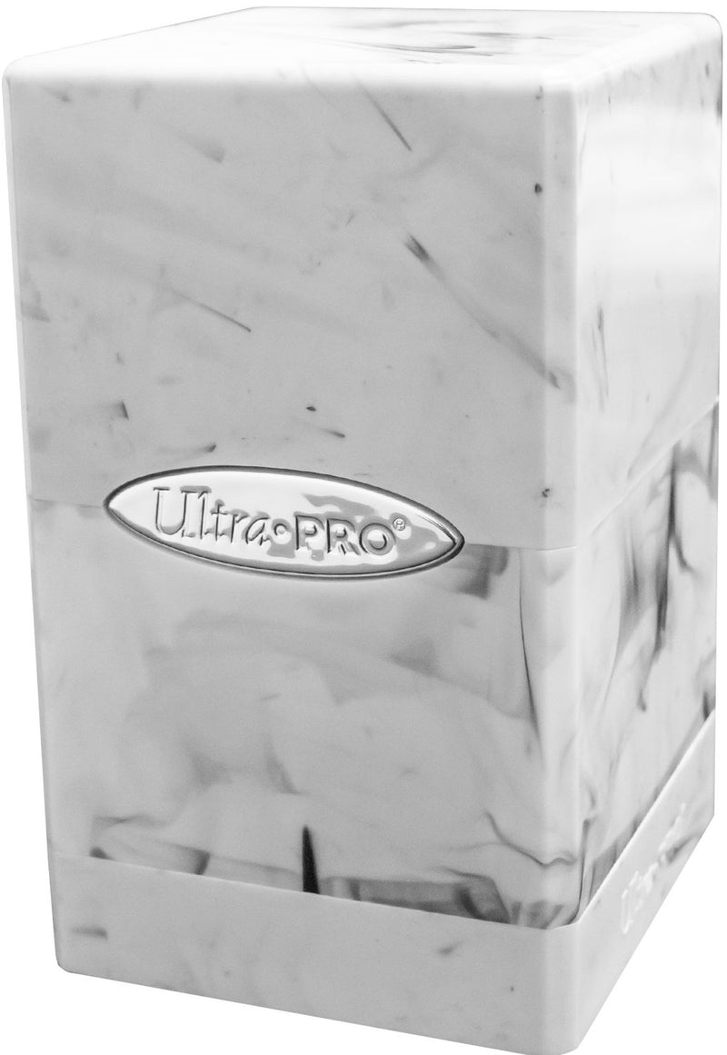Ultra Pro: Satin Tower 100+ - Marble Black/White Deck Boxes & Storage Ultra Pro