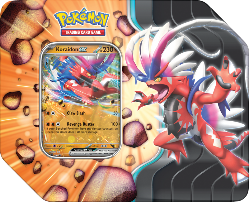 Pokémon - Slashing Legends Tin (Koriadon ex) Pokemon Sealed Pokémon