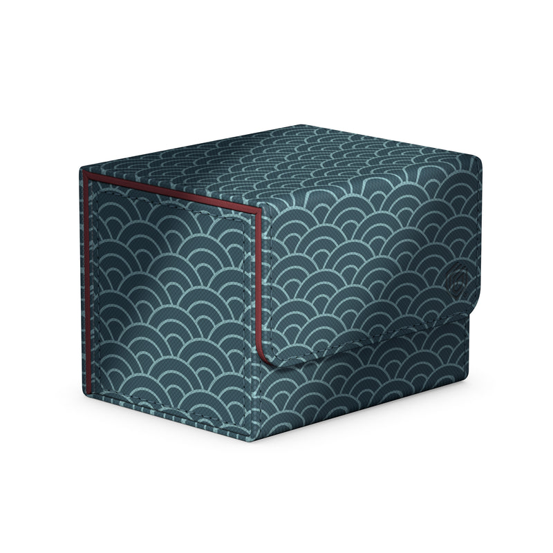 Ultimate Guard: Sidewinder 100+ - "Seigaiha" Shogun's Journey (Dark Blue/Dark Red) Deck Boxes & Storage Ultimate Guard