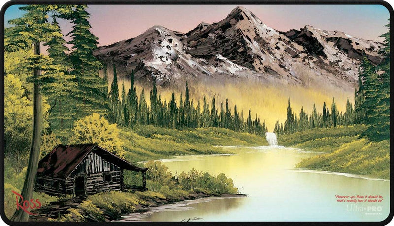 Ultra Pro: Black Stitched Playmat - "Mountain Retreat" Bob Ross Playmats Ultra Pro