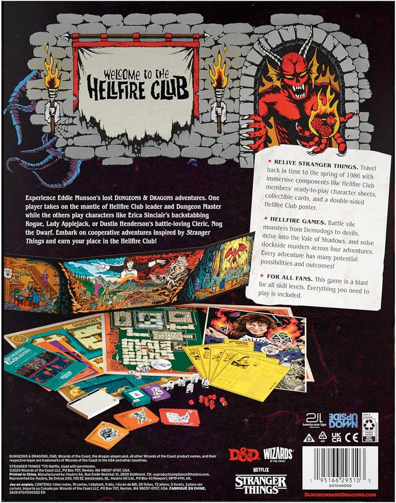 D&D Starter Set: Stranger Things - Welcome to the Hellfire Club Dungeons & Dragons 5E Wizards of the Coast