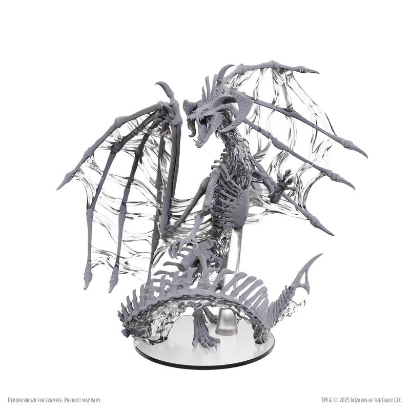D&D Nolzur’s Marvelous Miniatures: Premium Unpainted Set - Black Dracolich (Gargantuan) RPG Miniatures WizKids