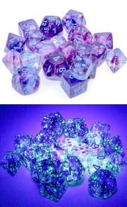 Chessex: 12Ct D6 Dice Set Luminary Nebula - Nocturnal/Blue (16mm) Dice & Gaming Accessories Chessex