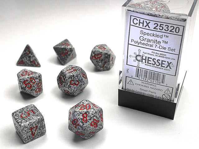 Chessex: Granite Speckled 7-Die Set Dice & Gaming Accessories Chessex