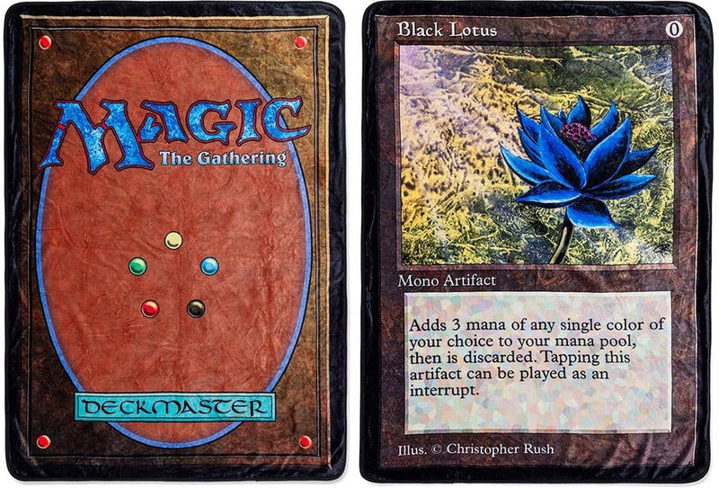 Fleece Throw Blanket: MTG Black Lotus Card 45"x60" Toys & Plushes Toynk Toys