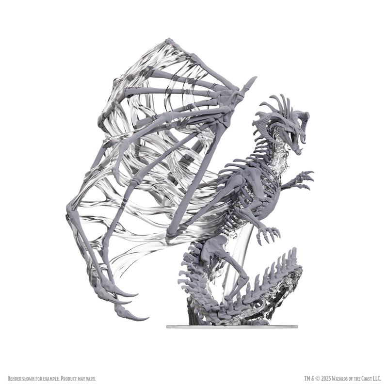 D&D Nolzur’s Marvelous Miniatures: Premium Unpainted Set - Black Dracolich (Gargantuan) RPG Miniatures WizKids