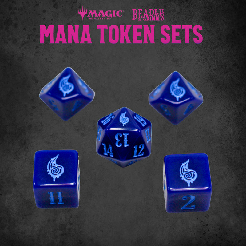 Beadle & Grimm's: Token Set MTG Blue Mana Dice & Gaming Accessories Beadle & Grimm's