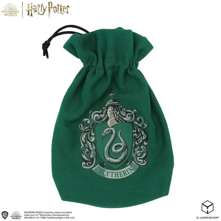 Q-Workshop: Slytherin 5Ct D6 and Pouch Dice & Gaming Accessories Q Workshop
