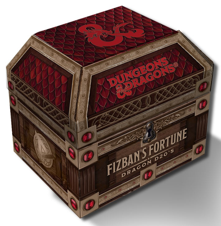 FanRoll: D&D Fizban's Fortune - Mystery Oversized Dragon D20 Box (25mm) Dice & Gaming Accessories Metallic Dice Games