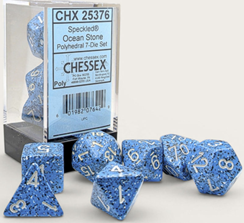 Chessex: 7-Die Set Speckled - Ocean Stone
