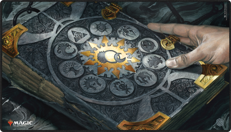 Ultimate Guard: Black Stitched Playmat - "Tome of the Guildpact" MTG Ravnica Allegiance Playmats Ultimate Guard