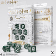 Q-Workshop: Slytherin Green/White 7-Die Set Dice & Gaming Accessories Q Workshop