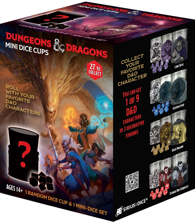 Sirius Dice: D&D Mini Dice Cups Series 2 - Mystery Box Mini 7-Die RPG Set w/Dice Cup Dice & Gaming Accessories Sirius Dice
