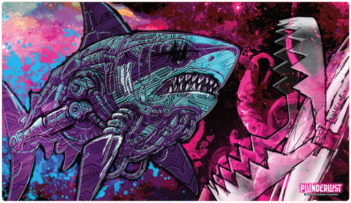 Plunderlust: Stitched Edge Playmat - "Cybersharks" Playmats Creature Curation