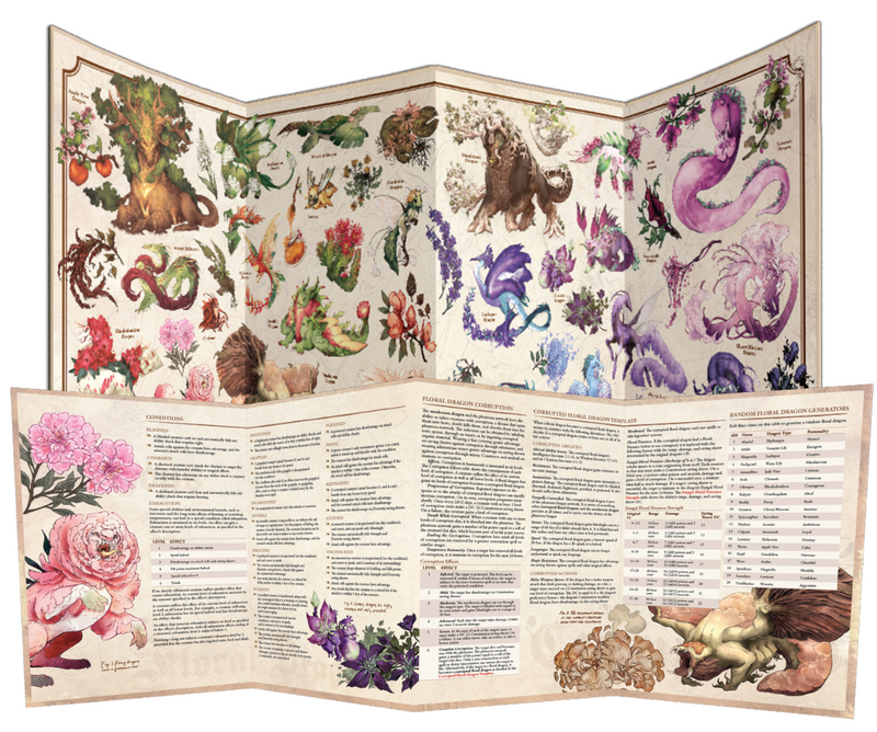 The Field Guide to Floral Dragons: GM Screen Dungeons & Dragons 5E Hit Point Press