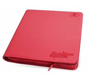 Ultimate Guard: 12-Pocket QuadRow Zipfolio Xenoskin Binder - Red Binders & Pages Ultimate Guard