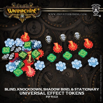Privateer Press: Warmachine Acrylic Tokens - Blind/Knockdown/Shadow Bind/Stationary