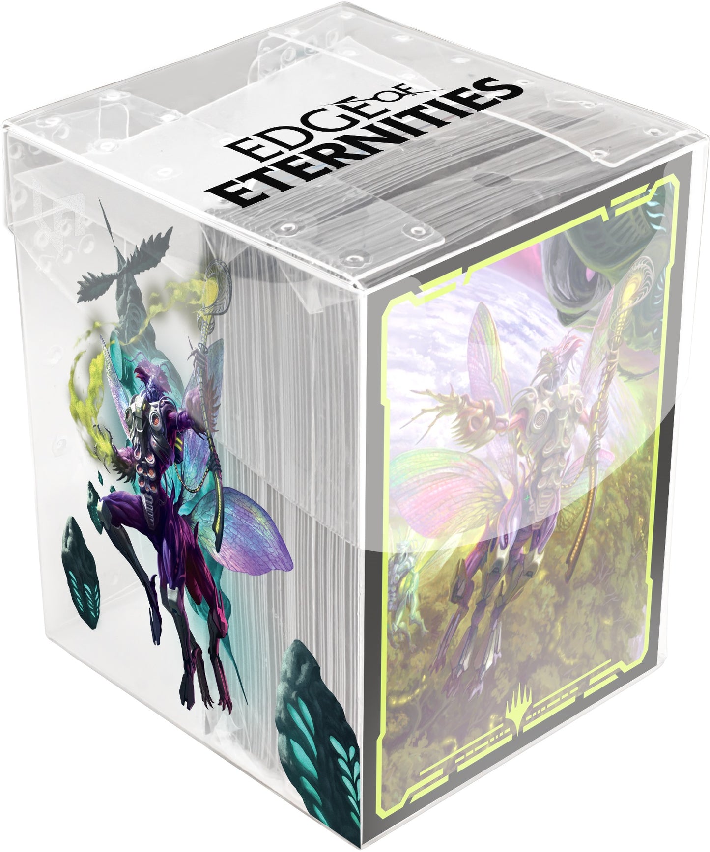 Ultra Pro: Clear Deck Box 100+ & Art Sleeves 100Ct - "Szarel, Genesis Shepherd" MTG Edge of Eternities Card Sleeves Ultra Pro
