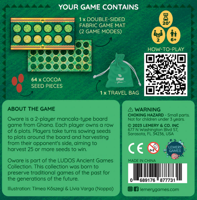 Ludos: Ancient Games Africa Collection - Oware Board Games Lemery Games