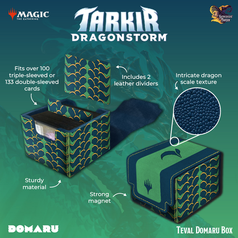Gatherer's Tavern: DOMARU Deck Box 133+ - "Teval" MTG Tarkir Dragonstorm Deck Boxes & Storage Gatherer's Tavern