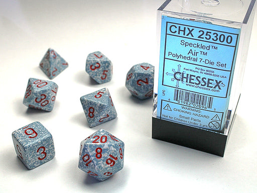 Chessex: Air Speckled 7-Die Set Dice & Gaming Accessories Chessex