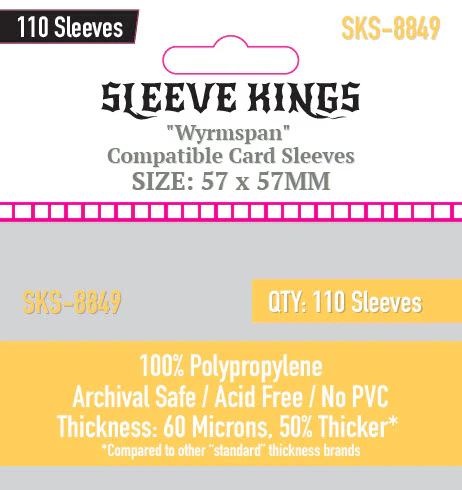 Sleeve Kings: Wyrmspan Sleeves 57mm x 57mm 110Ct Card Sleeves Sleeve Kings