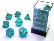 Chessex: 7-Die Set Luminary Borealis - Teal/Gold Dice & Gaming Accessories Chessex