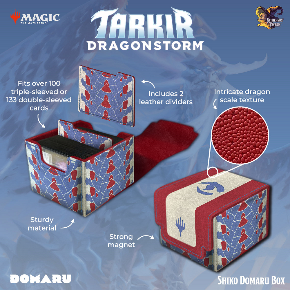 Gatherer's Tavern: DOMARU Deck Box 133+ - "Shiko" MTG Tarkir Dragonstorm Deck Boxes & Storage Gatherer's Tavern