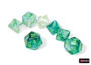 Chessex: 7-Die Set Luminary Borealis - Kelp/Light Green Dice & Gaming Accessories Chessex
