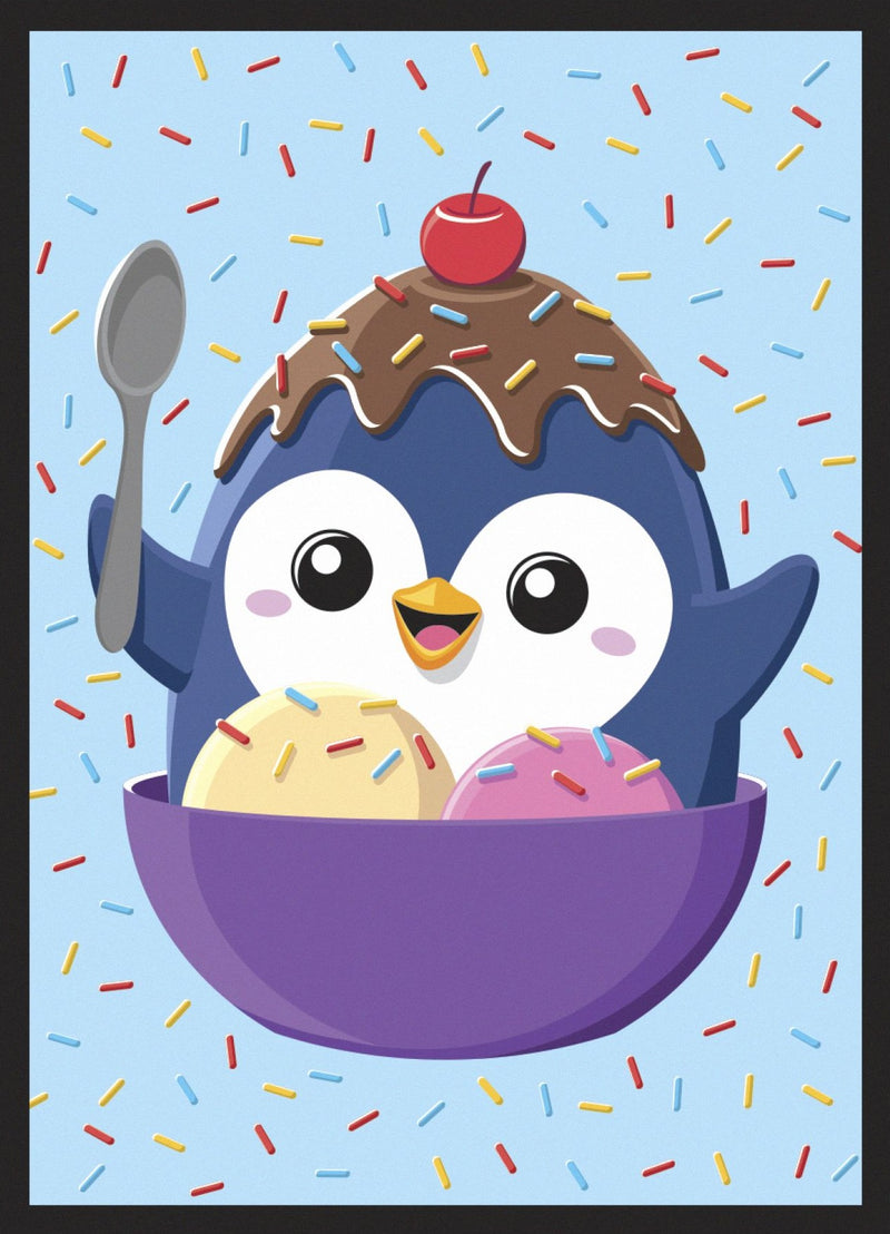 Legion: "Ice Cream Penguin" Double Matte Sleeves White Core