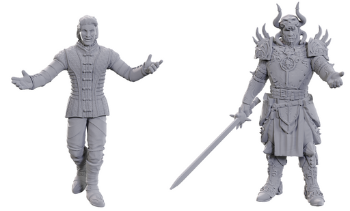 D&D Nolzur's Marvelous Miniatures: Special Edition Baldur's Gate 3: Sarevok Anchev & Raphael Unpainted Miniatures WizKids