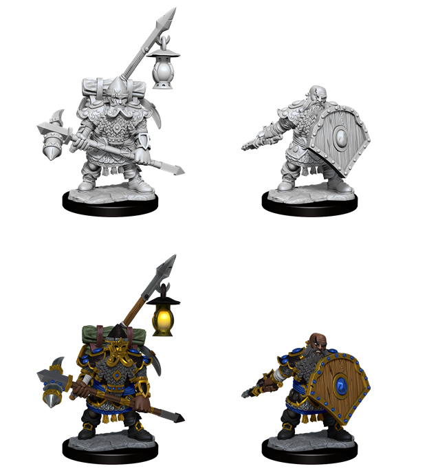 D&D Frameworks: W1 Dwarf Fighter (Male) RPG Miniatures WizKids