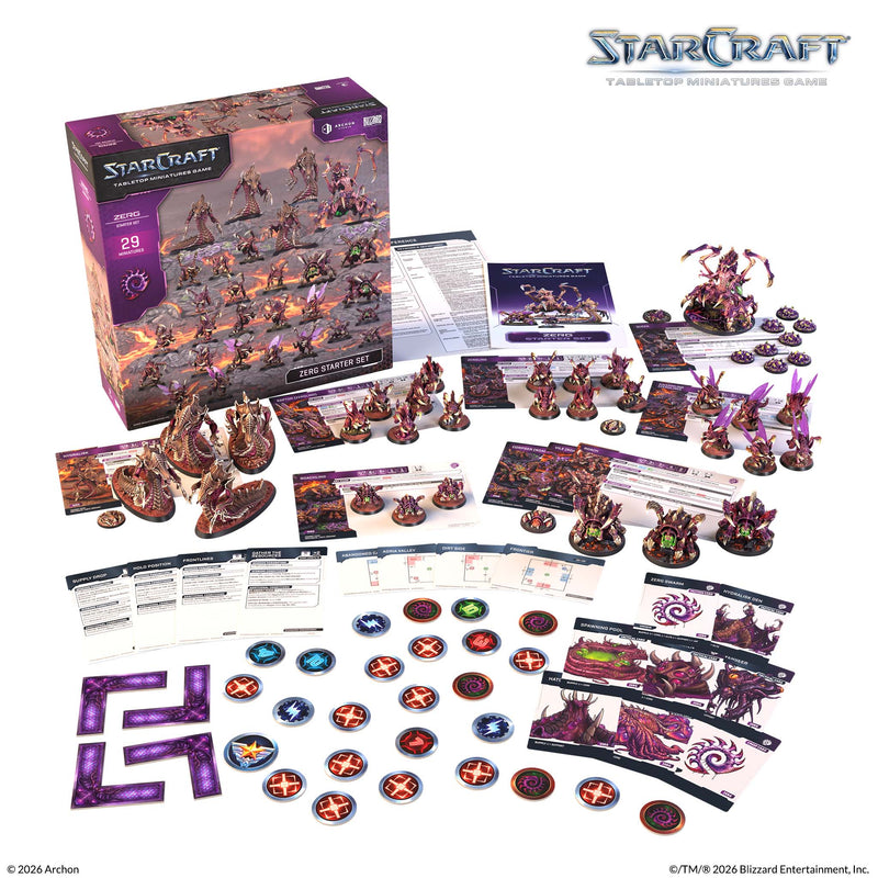 StarCraft: Tabletop Miniatures Game - Zerg Starter Set Founders Edition (Release Date: October 5) StarCraft: Tabletop Miniatures Game Archon Studio
