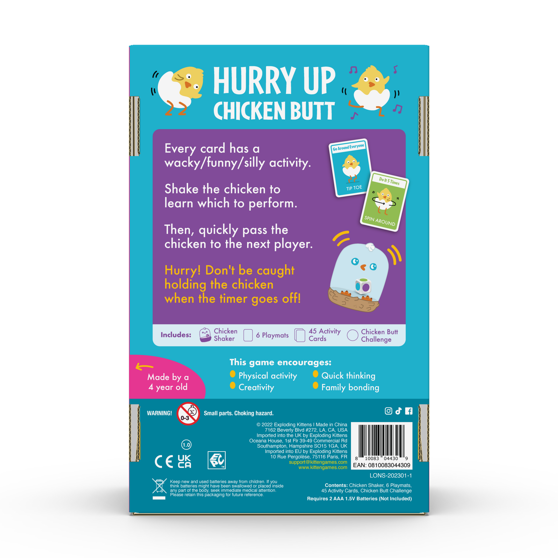 Hurry Up Chicken Butt Board Games Exploding Kittens   