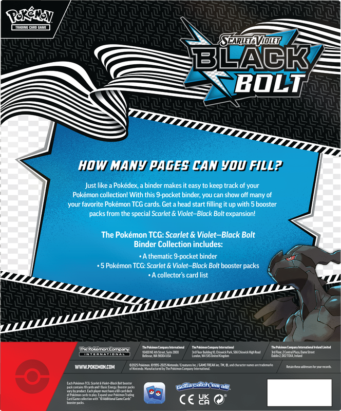Pokémon Scarlet & Violet: Black Bolt - Binder Collection Pokemon Sealed Pokémon