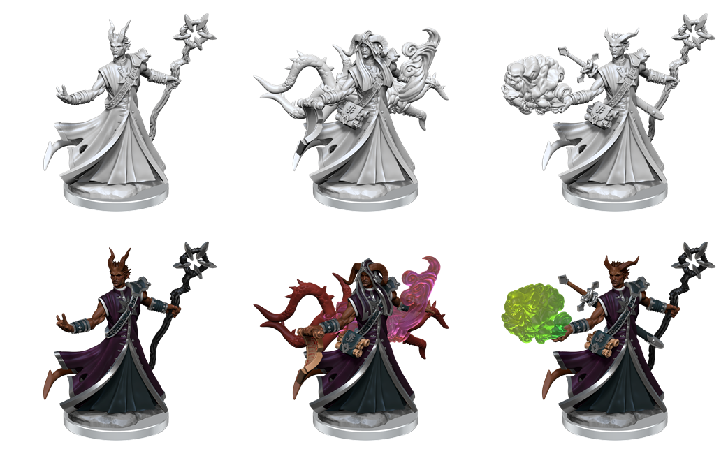 D&D Frameworks: W1 Tiefling Warlock Male RPG Miniatures WizKids