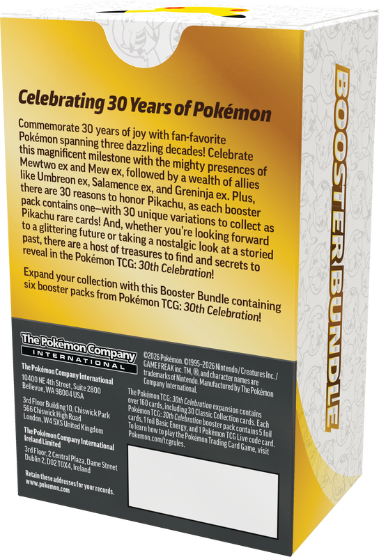Pokémon 30th Celebration - Booster Bundle (Limit 1) Pokemon Sealed Pokémon
