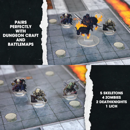 Dungeon Craft: Flat-Pack Minis - Undead Acrylic Standees RPG Miniatures 1985 Games