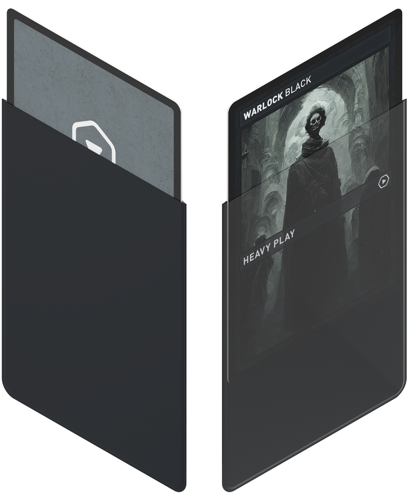 Heavy Play: Curv Sleeves - "Warlock Black" 100Ct Card Sleeves Heavy Play