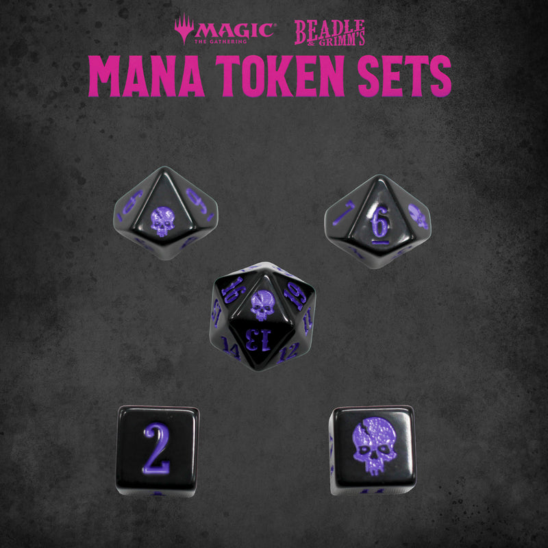 Beadle & Grimm's: Token Set MTG Black Mana Dice & Gaming Accessories Beadle & Grimm's