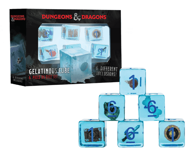 FanRoll: 6D6 Dice Set - Gelatinous Cube Dice & Gaming Accessories Metallic Dice Games