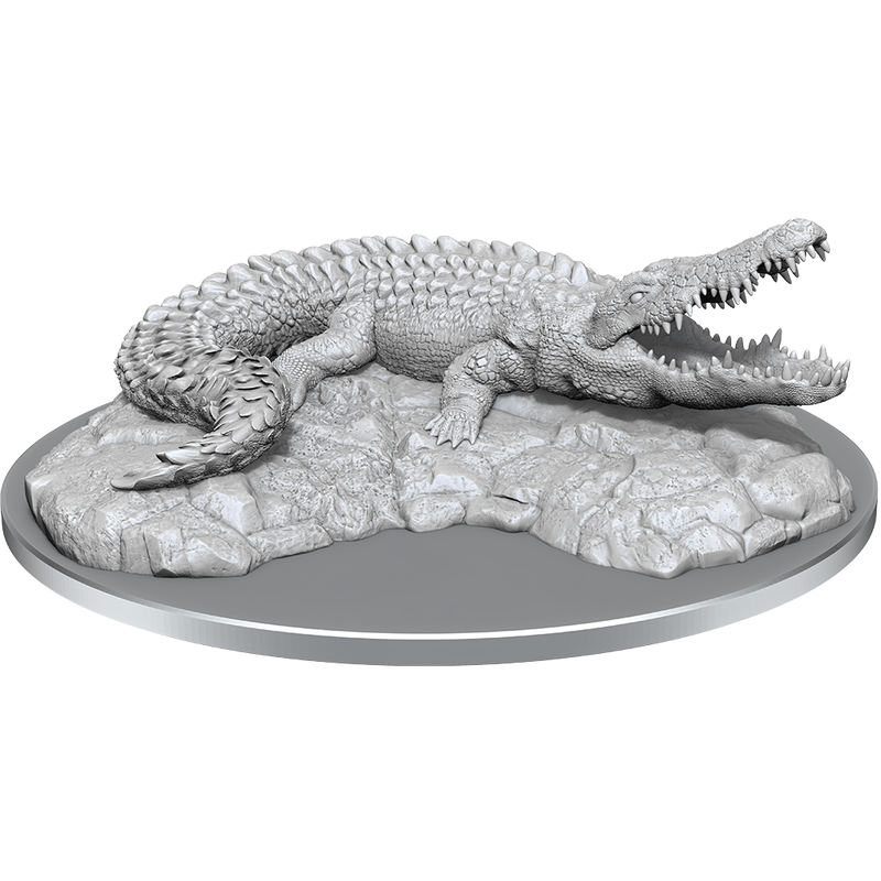 WizKids Deep Cuts Unpainted Miniatures: W21 Giant Crocodile Unpainted Miniatures WizKids