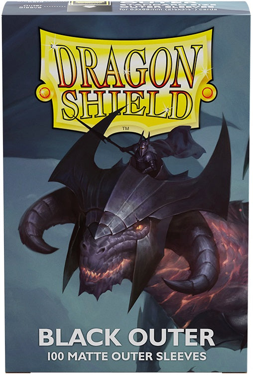 Dragon Shield: Matte Black Outer Sleeves 100Ct Card Sleeves Dragon Shield