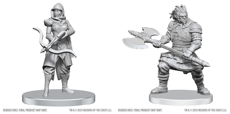 D&D Nolzur's Marvelous Miniatures: W28 Assassin & Berserker Unpainted Miniatures WizKids